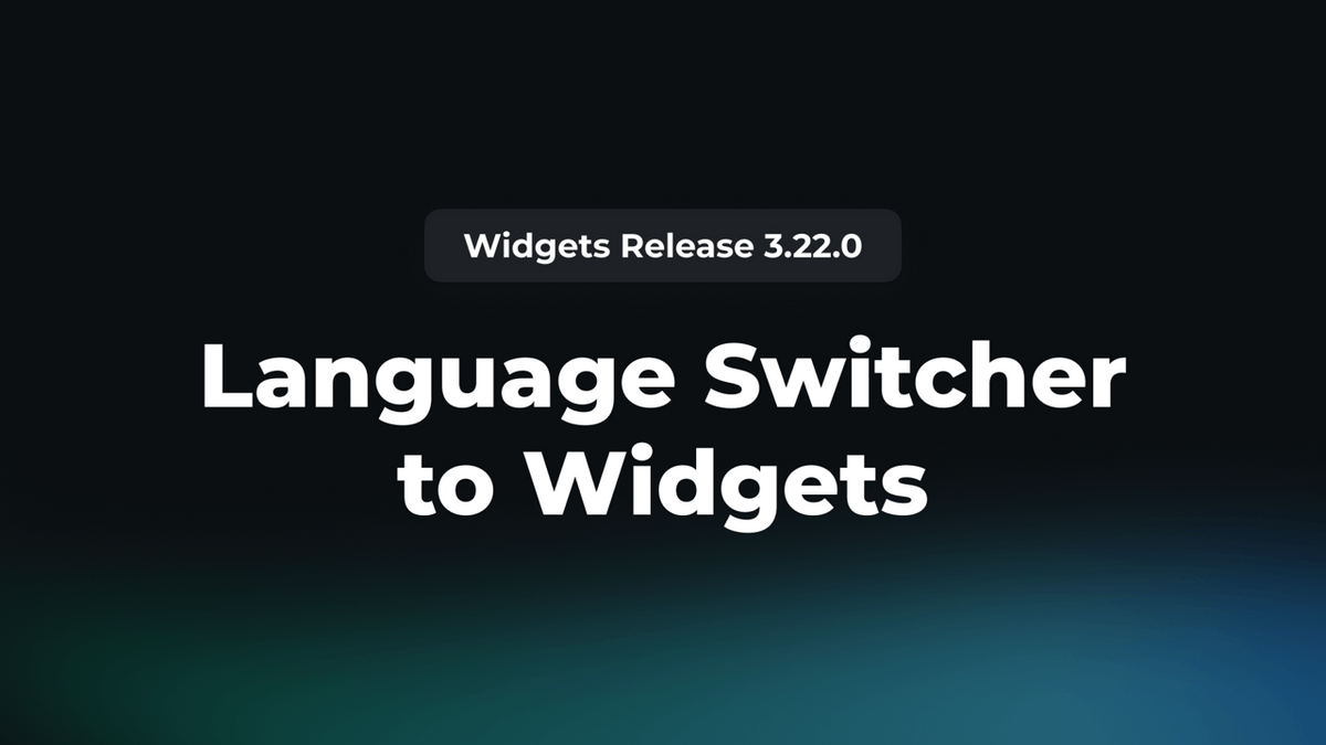 Language Switcher in Widget Configurator