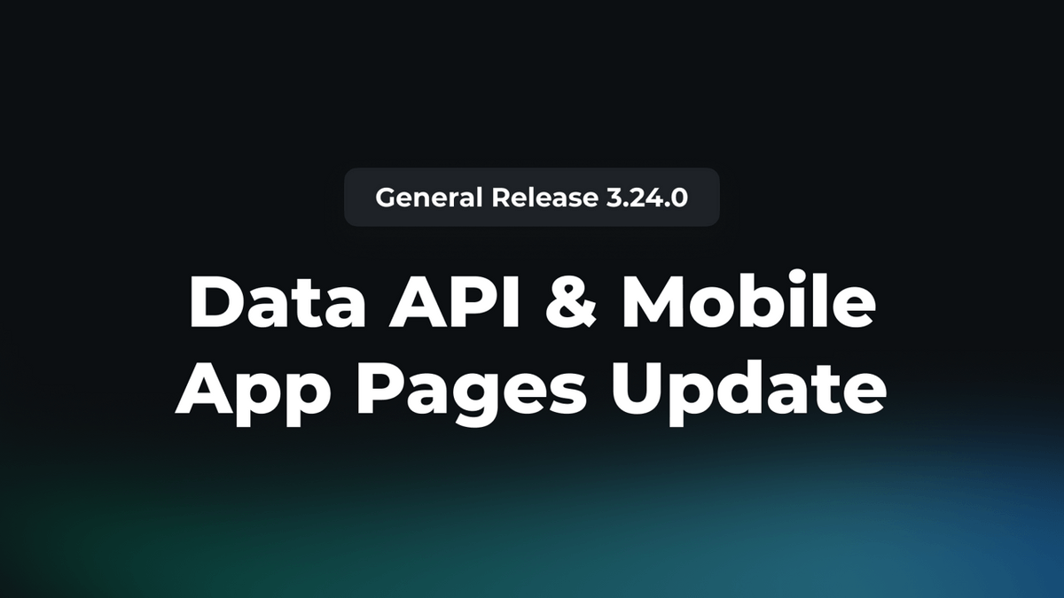 Update of Data API and Mobile App pages