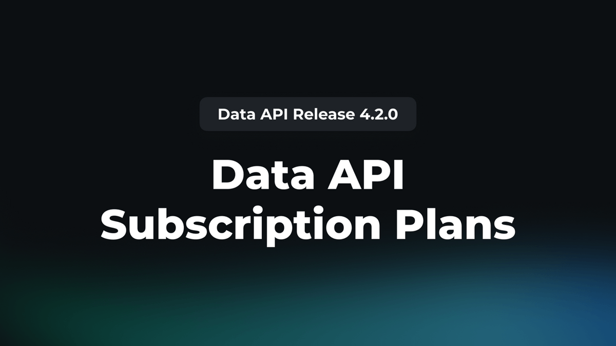 Data API Subscription Plans