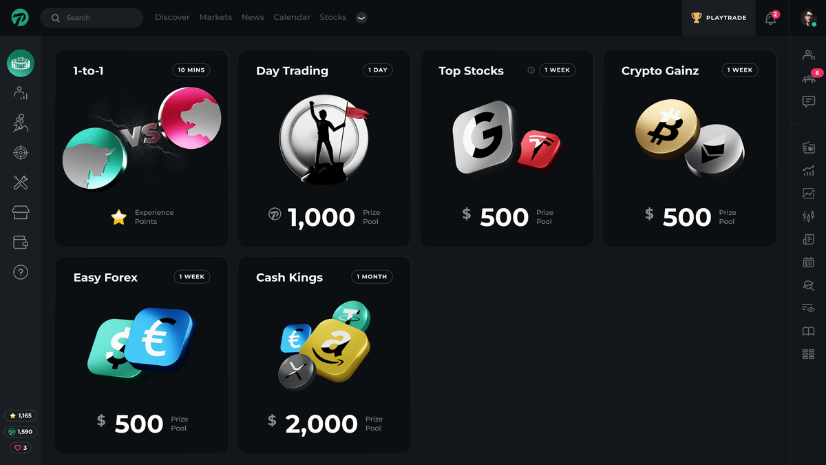 Únete a nuestros torneos para ganar premios reales sin riesgo. ¡Opera, aprende, diviértete y conviértete en el mejor trader!