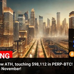 Bitcoin Reaches Record High of $98,112 in PERP-BTC, Surging 40% in November