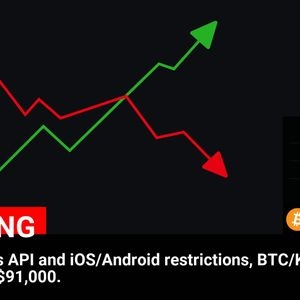 BTC/KRW Pair Trades at $91,000 Despite Upbit’s API and Mobile Restrictions