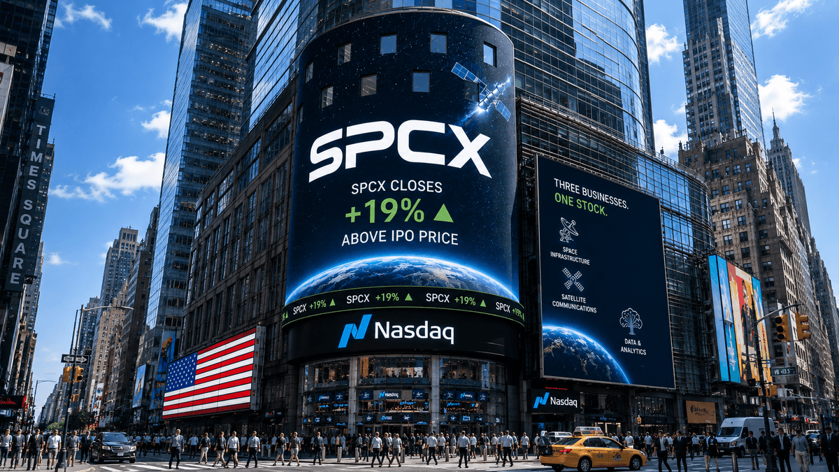 SpaceX Stock (SPCX) Closes Up 19% on First Day — What's Next