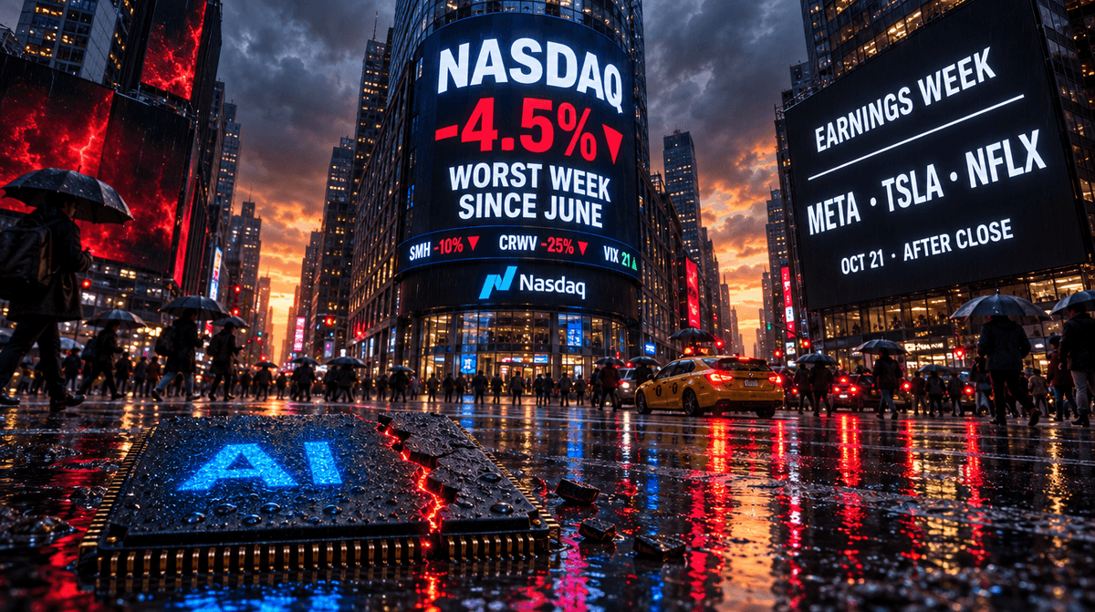 Nasdaq Worst Week Since June: AI Debt Fear Meets Biggest Earnings Week of Q3