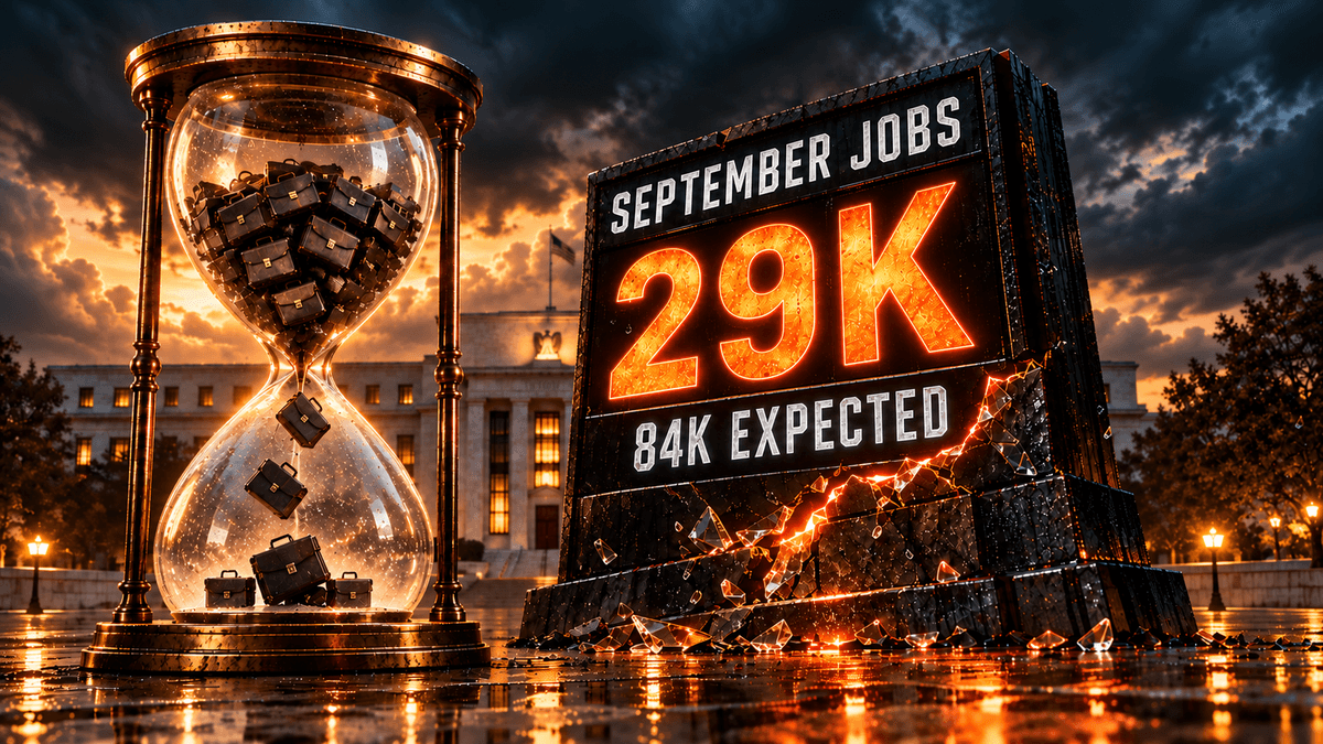 September Jobs: 29K vs 84K Expected. Fed Hike Still On?